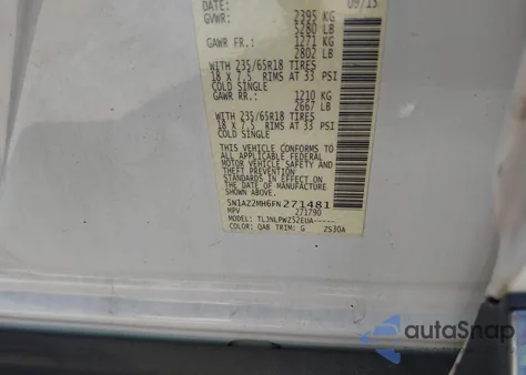 2015 Nissan Murano S from USA, damaged, VIN 5N1AZ2MH6FN271481